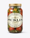 Jar with Pickles and Pickled Tomatoes Mockup