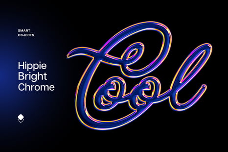 Hippie Bright Chrome Text Effect - Chrome text