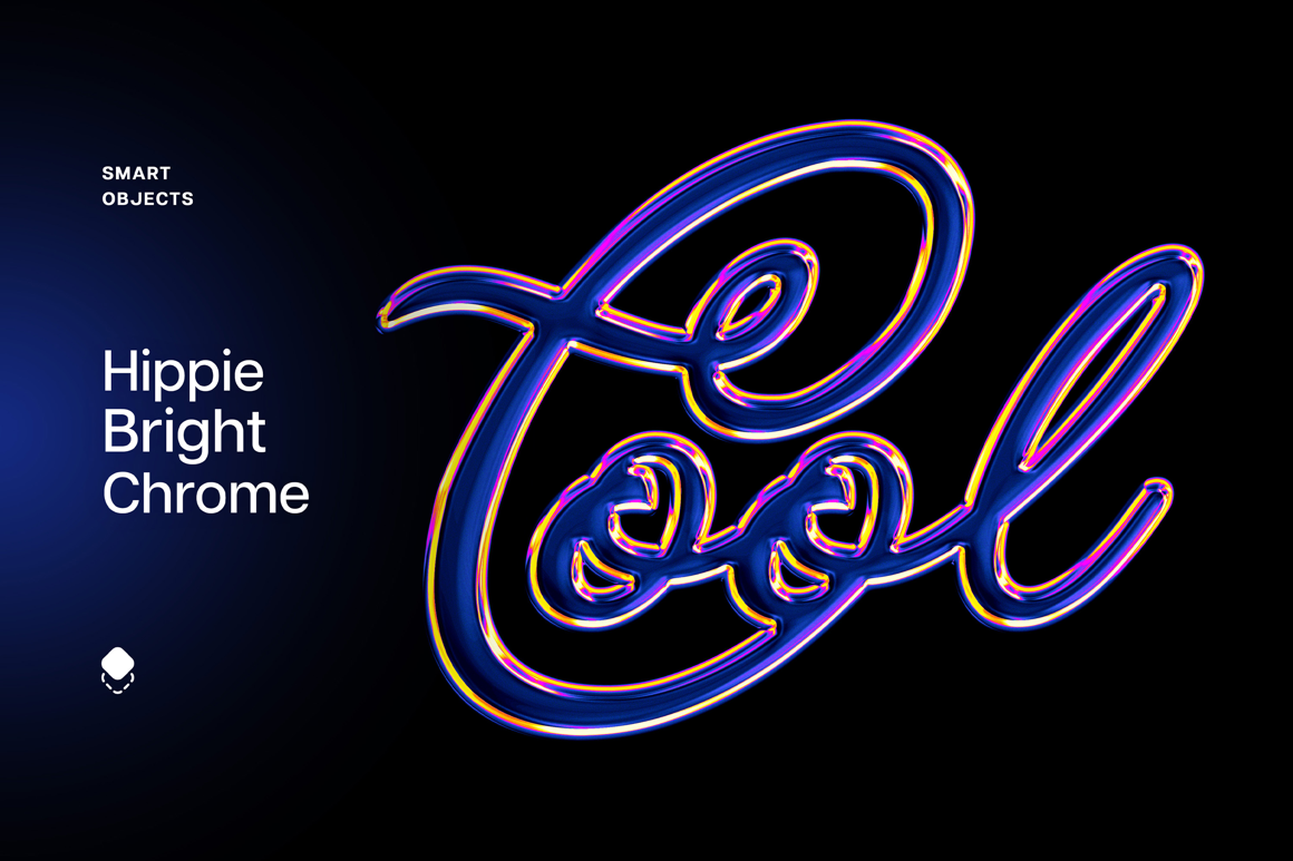 Hippie Bright Chrome Text Effect
