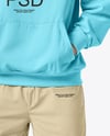 Young Man Wearing Oversize Hoodie and Pants Mockup