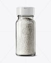 Glass Jar with Coarse Sea Salt Mockup