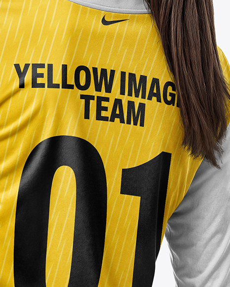 Female Soccer Goalkeeper Wearing Long Sleeve Jersey Mockup