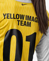 Female Soccer Goalkeeper Wearing Long Sleeve Jersey Mockup