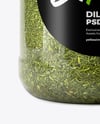Plastic Jar with Dill Weed Spice Mockup
