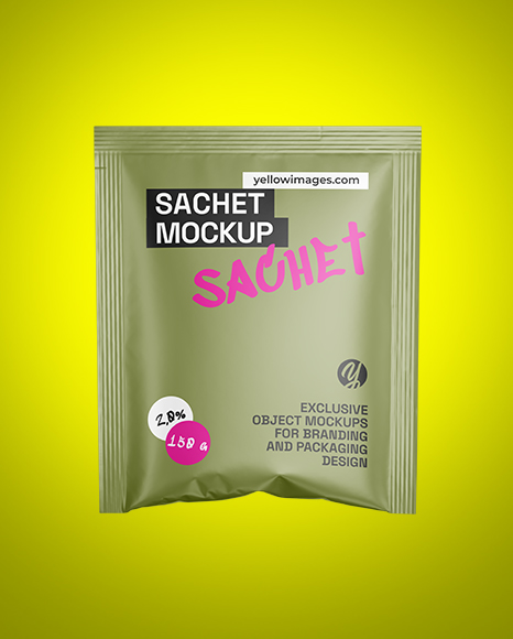 Matte Sachet Mockup