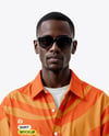 Afro-American Man Wearing Shirt and Shorts Mockup
