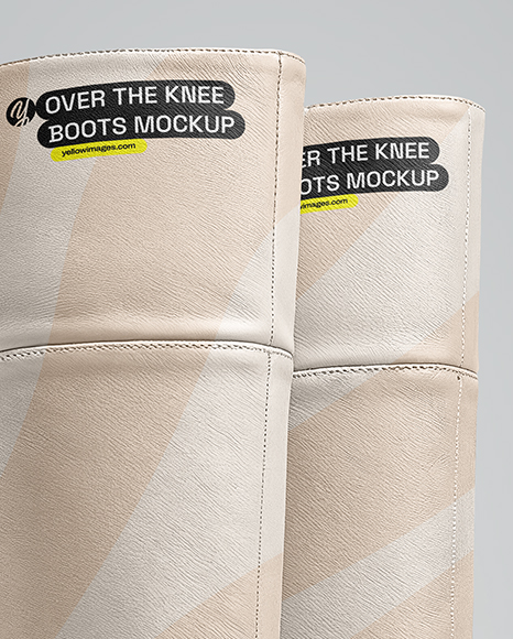 Pair of Women's Over-The-Knee Boot Mockup