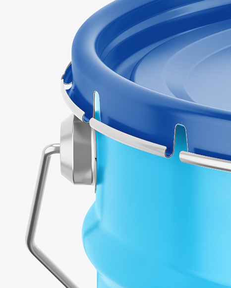 Glossy Tin Can w/ Metallic Handle Mockup