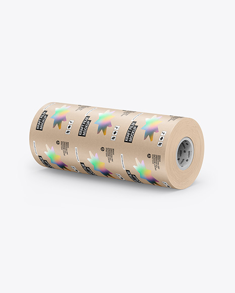 Kraft Paper Roll Mockup - Stationery mockups