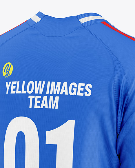 Long Sleeve Soccer Jersey Mockup - Back View