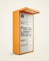 Pick Up Locker Mockup - Half Side View