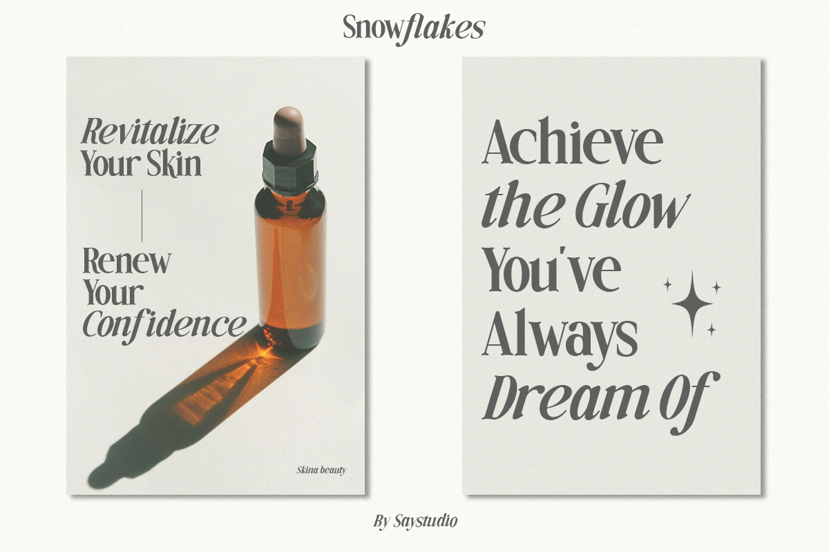 Snow Flakes - Nostalgic Serif Font