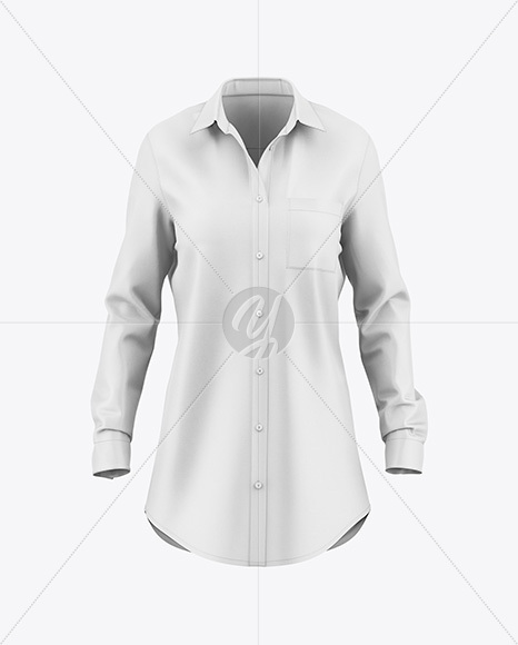 Women's Long Sleeve Shirt Mockup - Front View