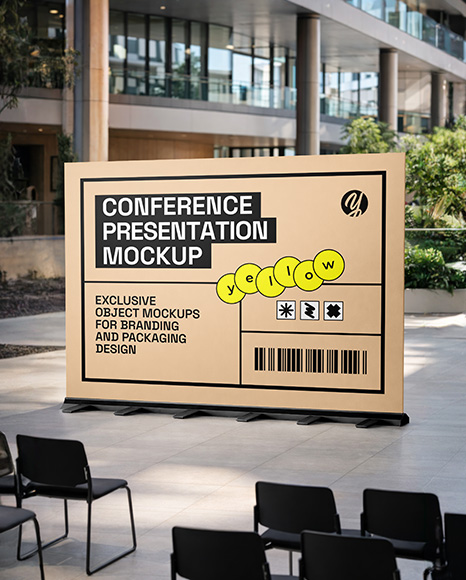 Conference Presentation Backdrop Mockup