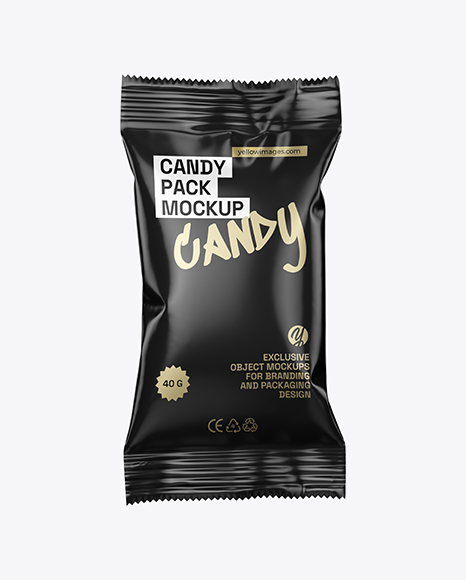 Glossy Candy Pack Mockup - Front view