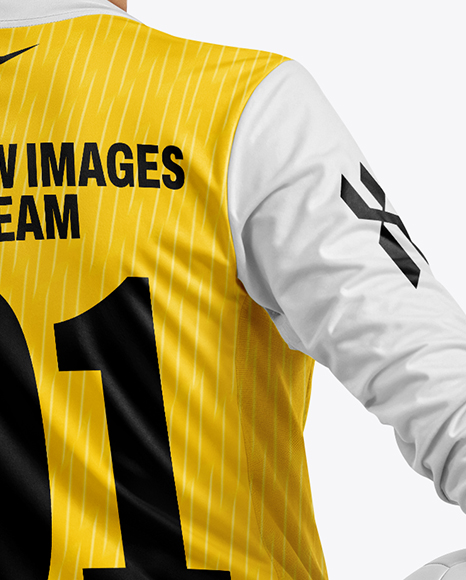 Female Soccer Goalkeeper Wearing Long Sleeve Jersey Mockup