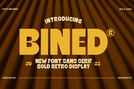 Bined – Bold Retro Sans Serif Font - Retro style font