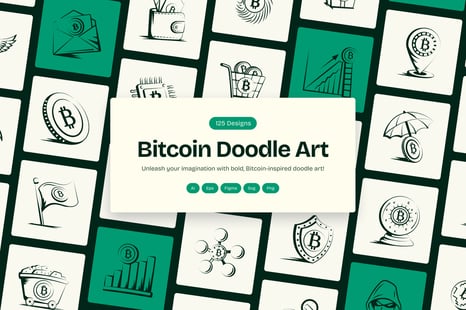 Bitcoin Trading Doodle Art Set - Creative Store