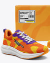 Running Shoes with Box Mockup