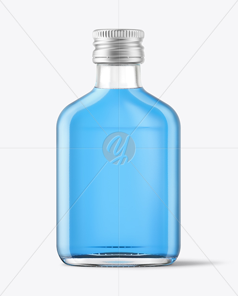 Clear Glass Liquor Bottle Mockup