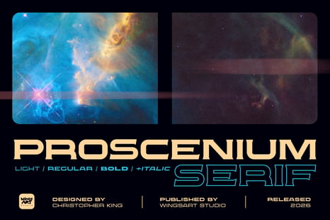 Proscenium Serif - A Widescreen Title Font Designed for Cinema - Fonts