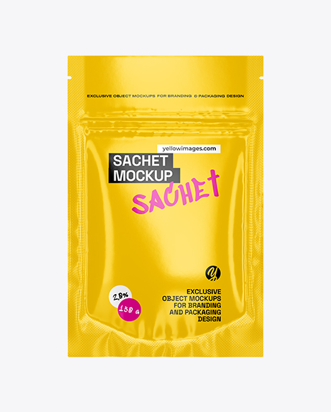 Glossy Sachet Mockup - PSD Mockups