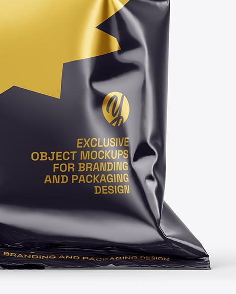 Glossy Snack Bag Mockup