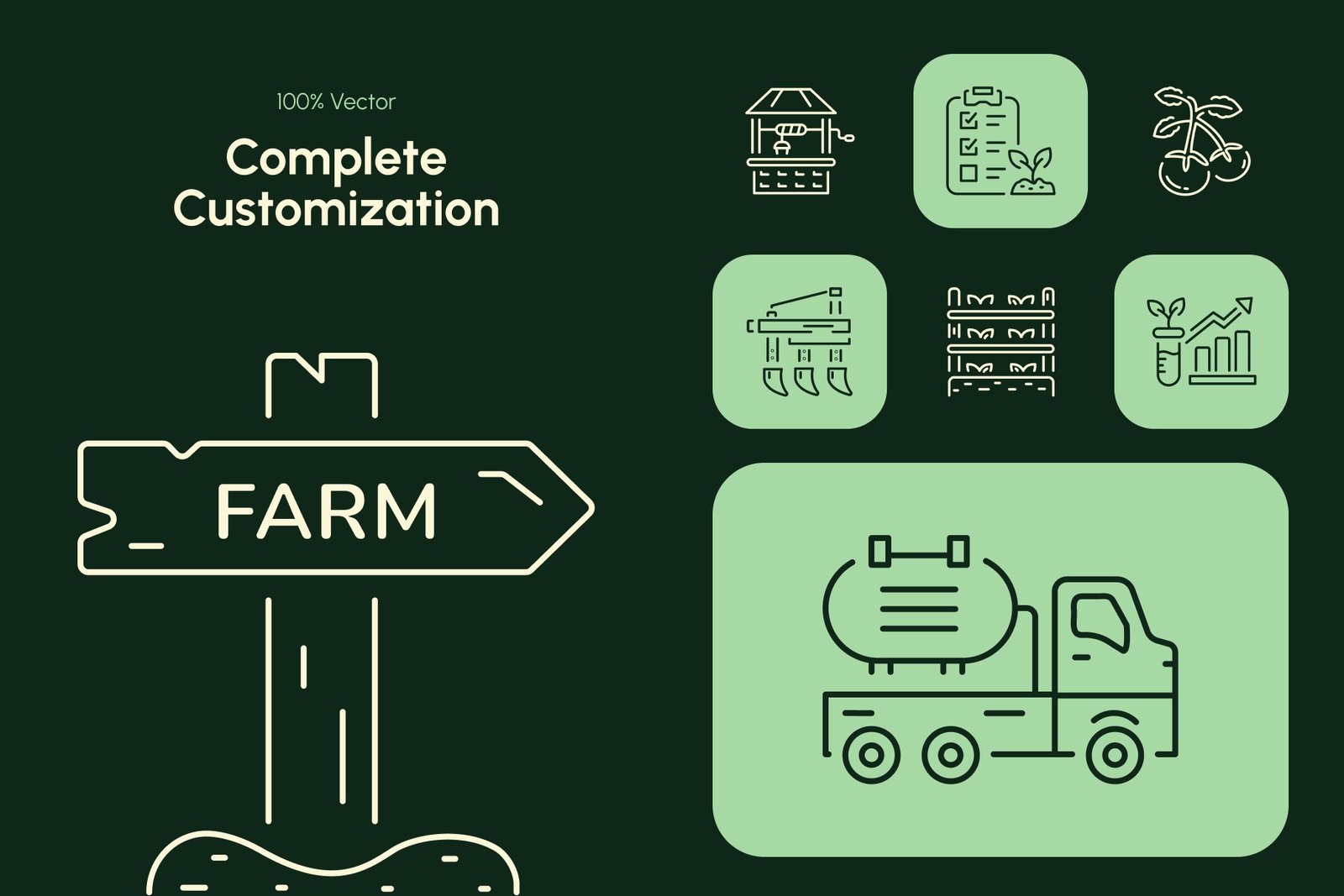 Farm and Agriculture Icon Collection