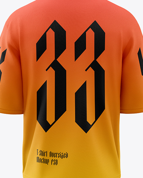 Oversize T-Shirt Mockup - Back View