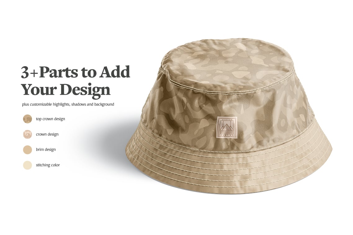 Nylon Bucket Hat Mockups