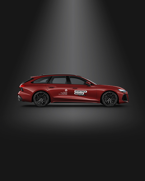 Sportback Car Mockup - Side View