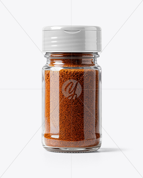 Glass Jar with Chili Powder Mockup