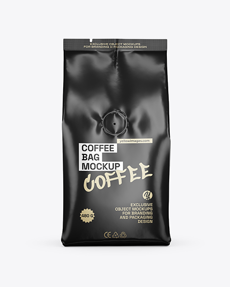 Glossy Coffee Bag Mockup