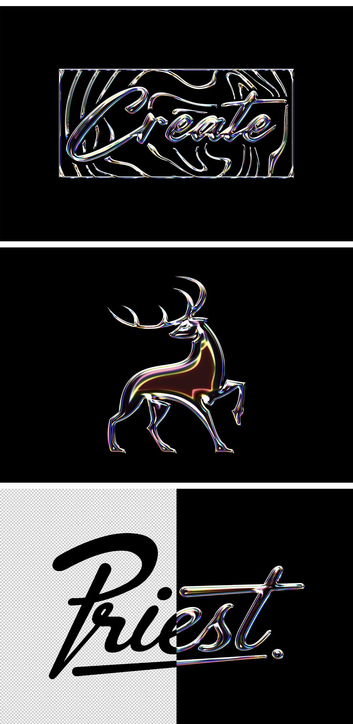 Holographic Logo Mockup