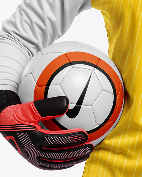 Female Soccer Goalkeeper Wearing Long Sleeve Jersey Mockup