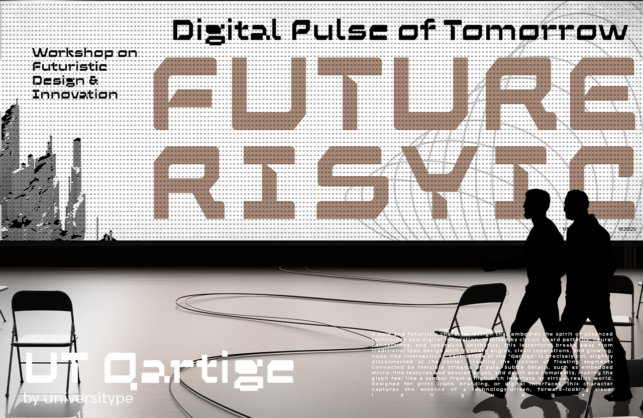 UT Qartige - A Techno-futurisic Font