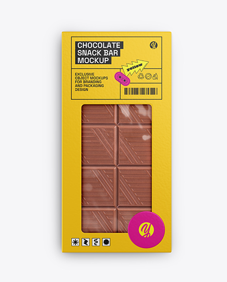 Milk Chocolate Bar Mockup - Premium PSD Mockups