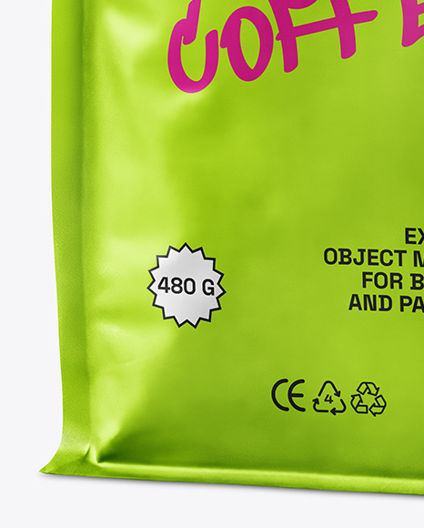 Metallic Coffee Bag Mockup