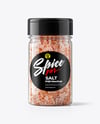 Plastic Jar with Pink Salt Mockup