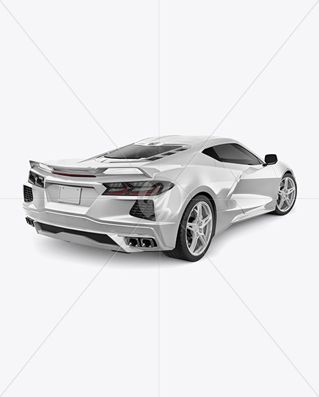 Sport Car Mockup - Back View