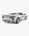 Sport Car Mockup - Back View