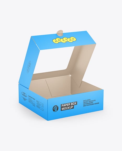 Paper Cake Box Mockup