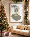 Poster with Wooden Frame in a Room Mockup