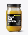 Glass Jar with Chicken Bone Broth Mockup
