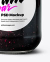 Jar with Black Grape Jam Mockup