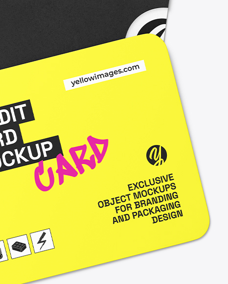 Credit Card w/ Kraft Cardholder Mockup