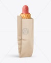 Kraft Paper Bag with Hot Dog Mockup