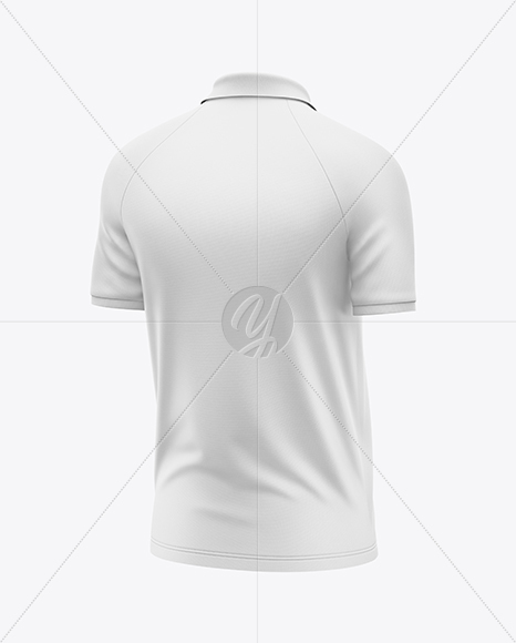Men's Short Sleeve Raglan Polo Mockup