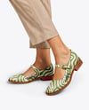Pair of Mary Janes on Woman's Legs Mockup