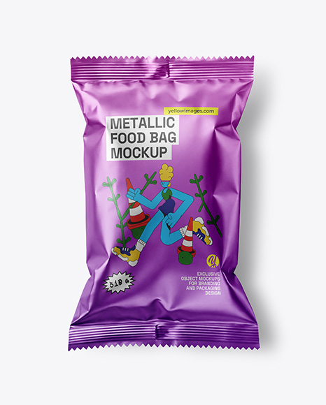 Metallic Food Bag Mockup